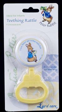 Luv n Care Peter Rabbit TEETHING RATTLE for Infants - NEW